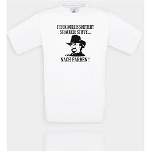 Comedy-shirts DIVERSE FARBEN - CHUCK NORRIS SOTIERT SCHWARZE STIFTE...NACH FARBEN! UNISEX T-Shirt