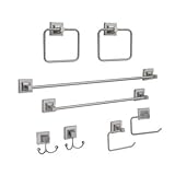 Greek Key 8 Piece Bathroom Hardware Set (Brushed Nickel) (Varies)