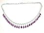 Sterling Silver Drops of Amethyst Shower 16" Necklace