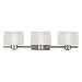 Quoizel PF8603ES Pacifica 6-1/2-Inch Bath Bar with Three Lights with Opal Etched Glass, with Wave Pattern, Empire Silver Finish
