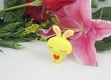 4GB Cute Rabbit with Pink Heart style USB flash drive(Yellow)