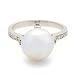 Elegant White Pearl Engagement Ring Elegant White Pearl Engagement Ring Size 8