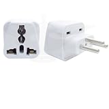 CostMad Swiss SwitzerLand Universal Worldwide Tourist / Visitor Visiter / Travel Adaptor Adapter / Convertor Converter Mains Plug (White)