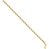 10-karat-gold 4mm Diamond Cut Rope Chain Bracelet 9