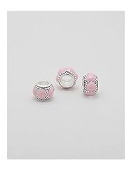 Heart Colored Enamel Bead In 92.5 Sterling Silver