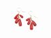 Coral Teardrop Cluster Earrings in Silver by Ten Thousand Things