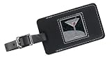 Black Martini Leather Luggage Tag