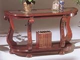 Unique Wood Frame Glass Top Sofa Table By Acme Furniture