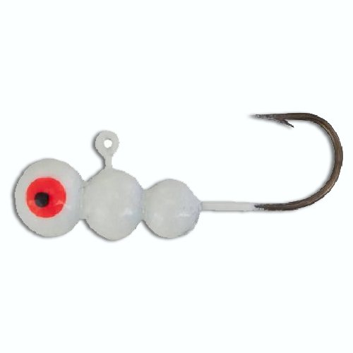 Lindy Ice Worm Jigs Size: 8; Color: Glow (37)
