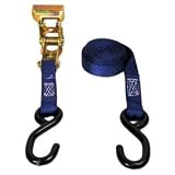 (2) Ratchet Straps 1x12' Motorcycle Boat Hauling NEW! by Global Parts