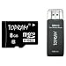 TOPRAM 8GB 8G microSD microSDHC Transflash Memory Card Class 6 with SD Adapter and R3 Card Reader - TRmicroSD8Gc6R3