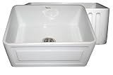 Whitehaus WHFLRPL2418 24 Reversible Fireclay Farmhouse Kitchen Sink