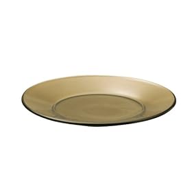 Anchor Hocking Presence 13-Inch Glass Service Platter Platter Charger Plate - Mocha 4 Pack by Anchor Hocking