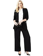 Plus Shawl Collar 2 Zip Pockets Tailored Jacket