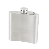 Amico Camping Stainless Steel Silver Tone Flask Liquor Wine Container