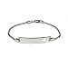Eve's Addiction Sterling Silver Box Link Childrens ID Bracelet
