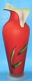 Retired Hand Blown Russian Art Glass Red / Green Vase Reviews