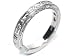 Baguette Shape Diamond Channel Set Half Circle Platinum Wedding Band or Stacking Ring with Hand Engraving, Ring Size 6.5 (T.w 1.00)