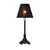 CBK Ltd Black Mini Lamp with Sheer Shade, 13-1/4-Inch H