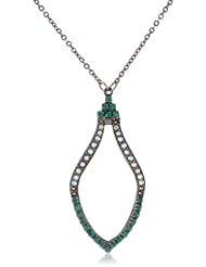 Sorrelli "Viridescence" Openwork Crystal Silver-Tone Pendant Necklace, 17"