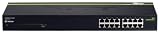 TRENDnet 16-Port GREENnet Ethernet Switch (16 x 10/100Mbps Auto-MDIX RJ-45 Ports) TE100-S16g (Black)