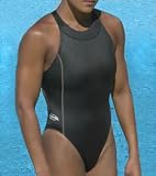 Finis Black Womens Female Hydrospeed Championship Swimming Swimwear ClipBack Swimsuit