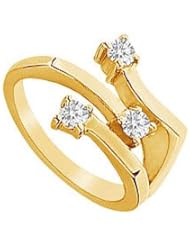 Diamond Ring 14K Yellow Gold - 0.50 CT Diamonds