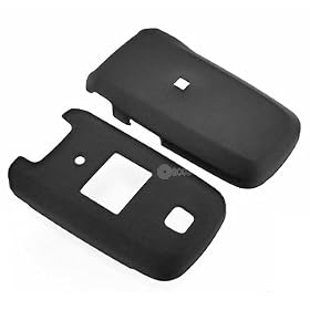 LG LX400 Rubberized Plastic Hard Cover Case Black