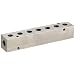 Polyconn PCM10-125-07NP Nickel Plated Anodizing Aluminum Manifold, 1/4" NPT Female x 1/8" NPT Female, 7 Stations