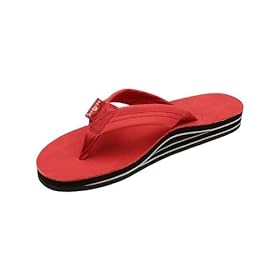 Rainbow Womens Double Layer Leather Red Sandals