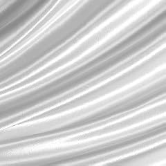 Satin Stoff Meterware Weiss