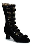 2 1/2 Inch Heel 8 Strap Velvet Calf Boot