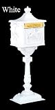 Amco Victorian Pedestal Locking Mailbox - White