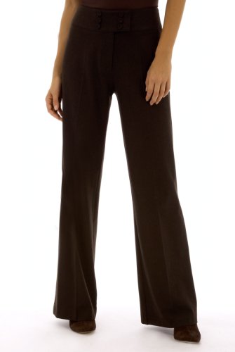 Per Una Button Tab Flannel Trousers clothing