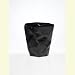 essey ビンビン Bin Bin Wastebasket 黒 ES-00704: ●数百個に及ぶ紙を潰した中から最も美しい造型を選び抜いて生まれたフォルムを3Dスキャンによってつくりだしたゴミ箱<br> ●グッドデザイン賞を受賞した美しく機能的なデザイン