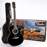 Fender FA-130 Acoustic-Electric Guitar Pack, Black