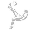 SOCCER sports SHADOW WALL APPLIQUE silhouette wallpaper