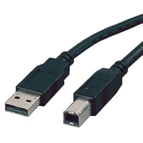 3M USB 2.0 Type A - B, Printer Cable for HP, Canon, Epson, Lexmark, 3 Metre Lead, Black