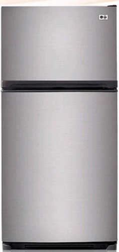 Top Freezer Refrigerator with 22.1 Cu. Ft. Capacity Electronic Temperature Controls LoDecibel Quiet Operation Foam Door Insulation and 4 Split Tempered Glass Shelves Stainless Ste