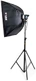 CowboyStudio New Single 300 Watt Photo Studio Monolight Flash Lighting Kit - 1 Studio Flash/Strobe, 1 Softbox