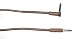 CBI Braided Guitar Instrument Cable with Right Angle Plug 3 Foot (Vintage Tweed)