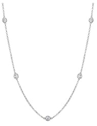 14k Gold Diamonds by the Yard Style Necklace (16 Inch)