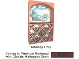 Wine Cellar Innovations Premium Redwood with Classic Mahogany Stain Tabletop below Arch 1x45x12-in.