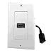 PYLE-HOME PHDK8 Single Port HDMI Wall Plate with Back Built-in Flexible Cable For Easy Installation (White)