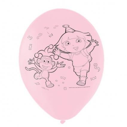 Lot de 6 Ballons Dora Exploratrice - Anniversaire Enfant