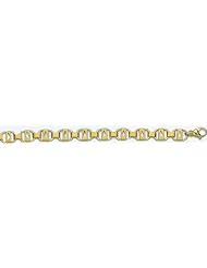 10mm 14k Fancy Hand Made Link Bracelet 7"