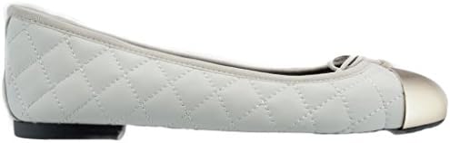 Bailarinas ELLA OFF White Quilted Ballerina Flat