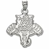 Florida Panthers 5/8" Primary Logo Pendant - Sterling Silver Jewelry