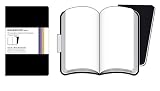 moleskine x-small plain volant black (set of 2)