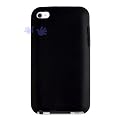 Premium Black Soft Gel Silicone Skin Case Cover for Apple iPod Touch 4G, 4th Generation, 4th Gen